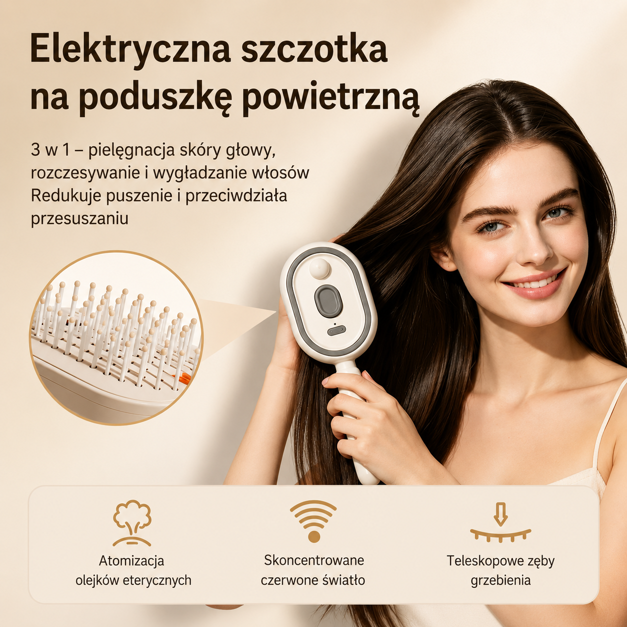 Parowa szczotka pielęgnacyjna